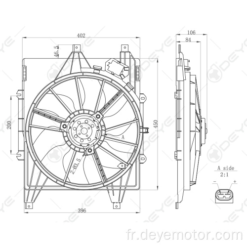 Moteur du ventilateur de refroidissement du radiateur électrique pour Renault Clio